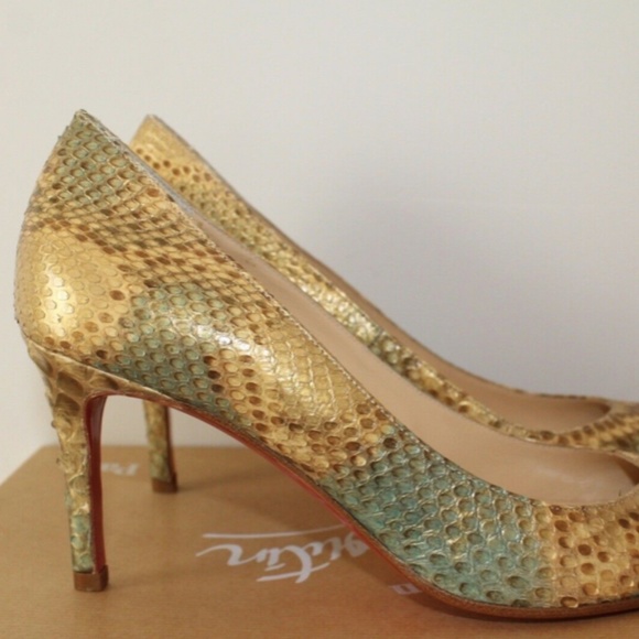 Christian Louboutin Multicolor Python Heels - Picture 4 of 12